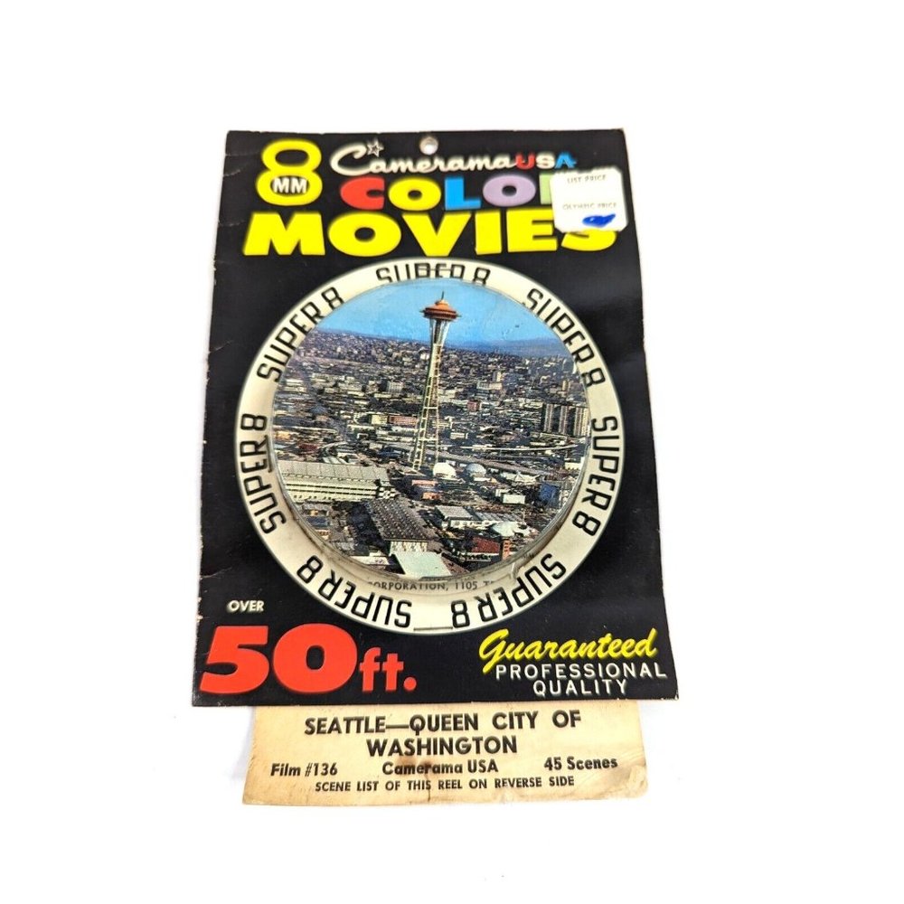 Seattle Washington‎ Queen City USA 50ft Super 8mm Film #136 45 Scenes Vintage